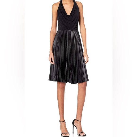 Halston black cocktail dress size 16 - Picture 1 of 9